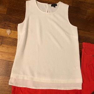 Off White Sleeveless Top
